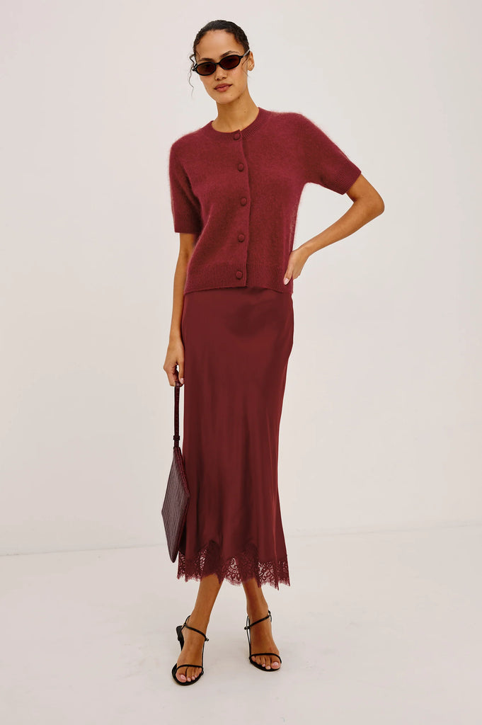 Ebony Skirt in Crimson