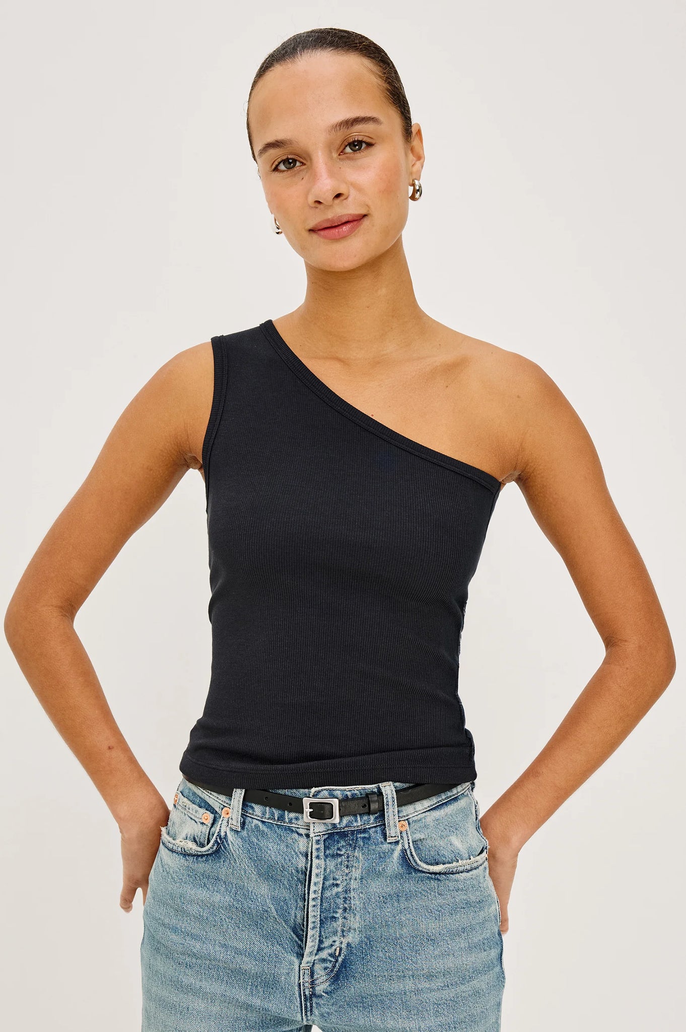Esti Top in Black Rib