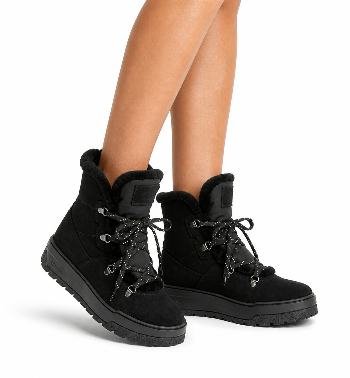 Excellent Shearling-Lined Suede Bootie in Black