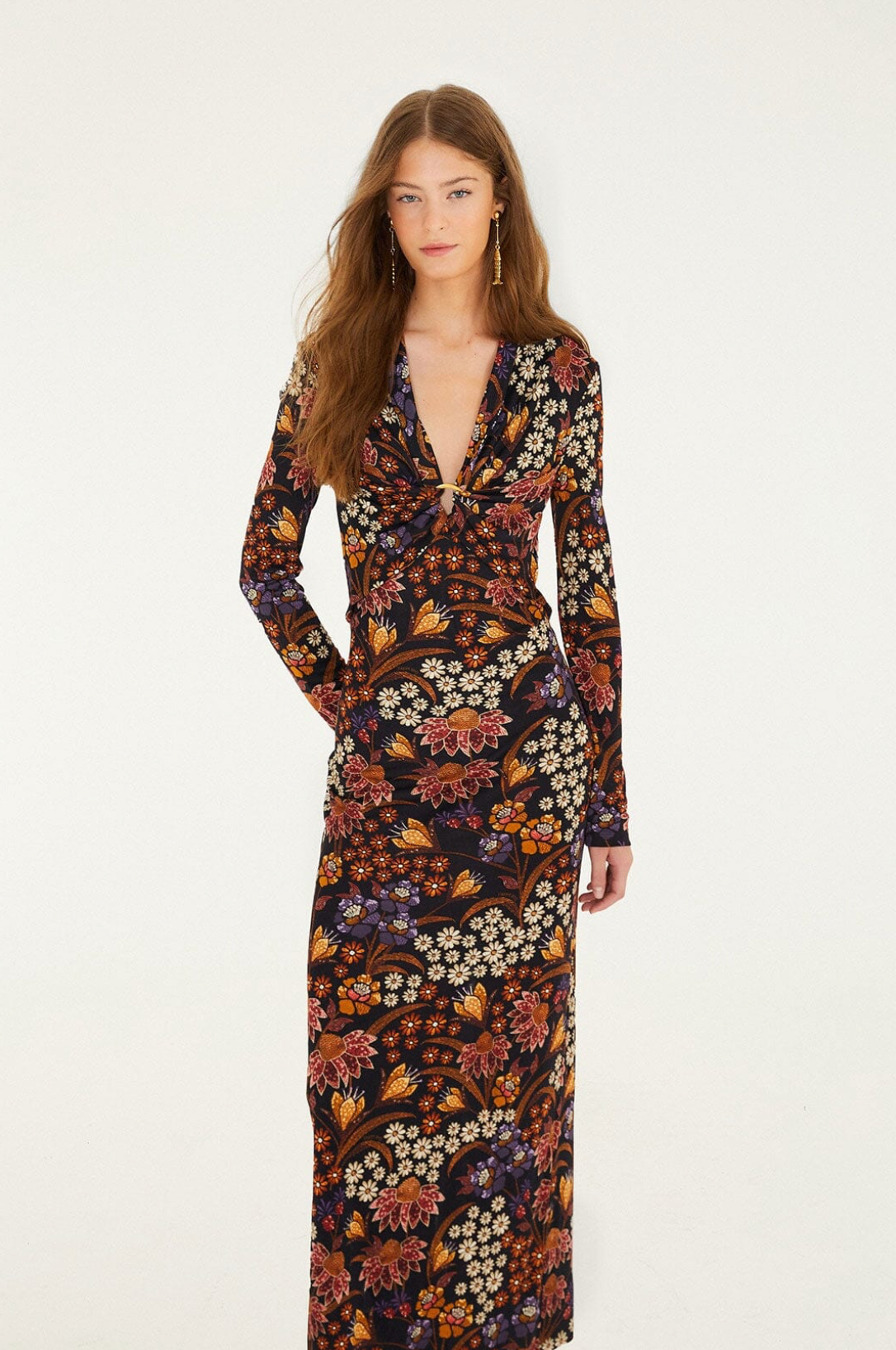 Black Lili Long Sleeve Maxi Dress