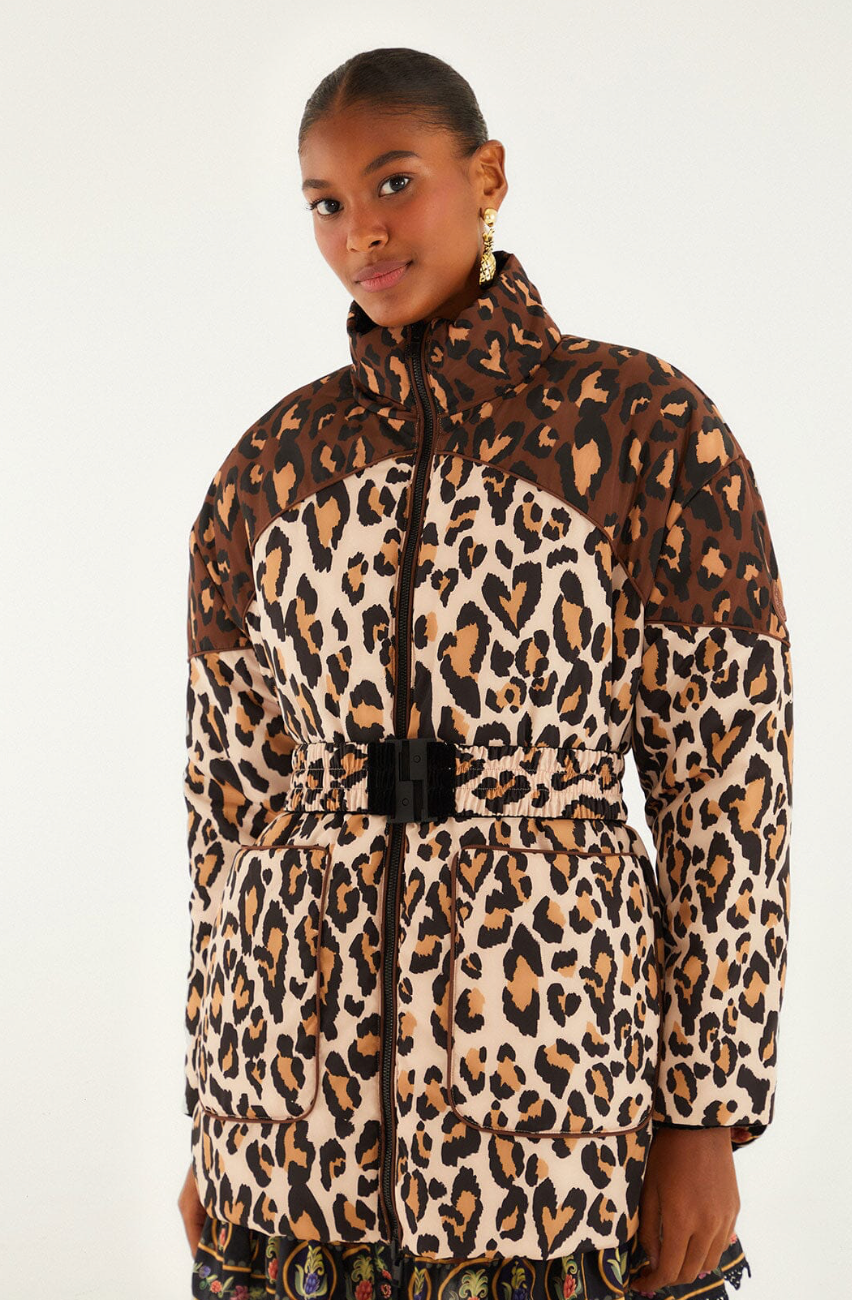 Reversible Black Marvelous Garden Puffer Jacket