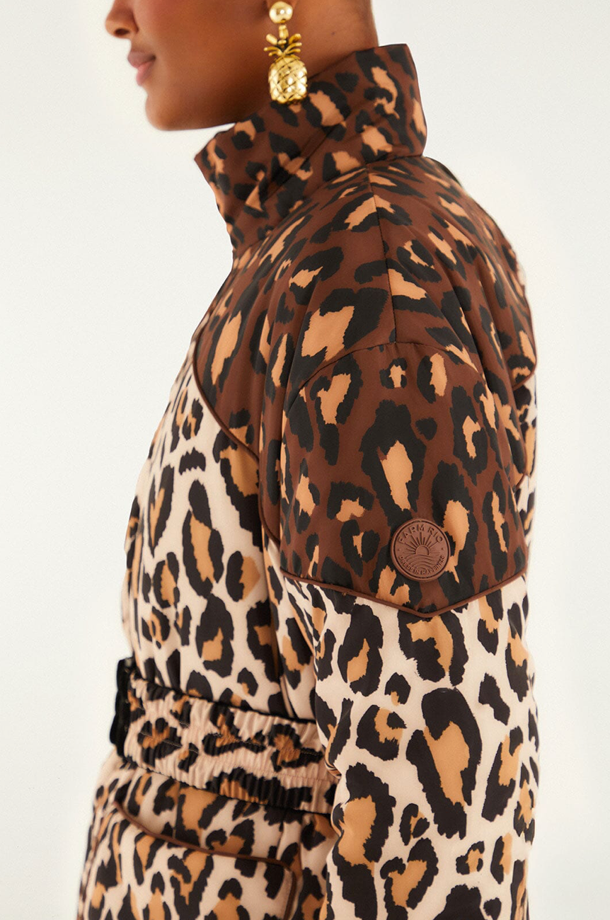 Reversible Black Marvelous Garden Puffer Jacket