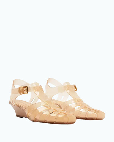 Fisherman Jelly Wedge Sandal in Blush