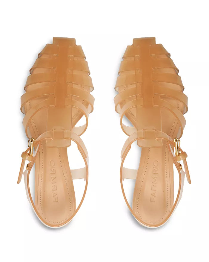 Fisherman Jelly Wedge Sandal in Blush