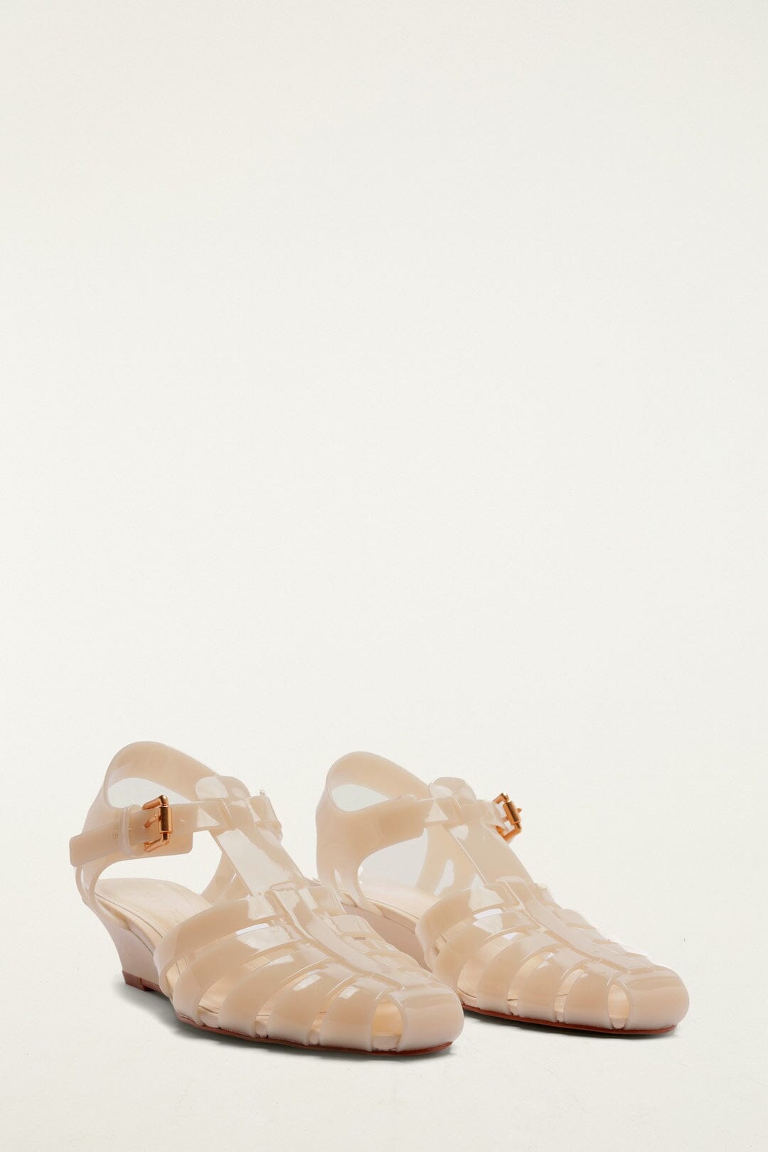 Fisherman Jelly Wedge Sandal in Ivory