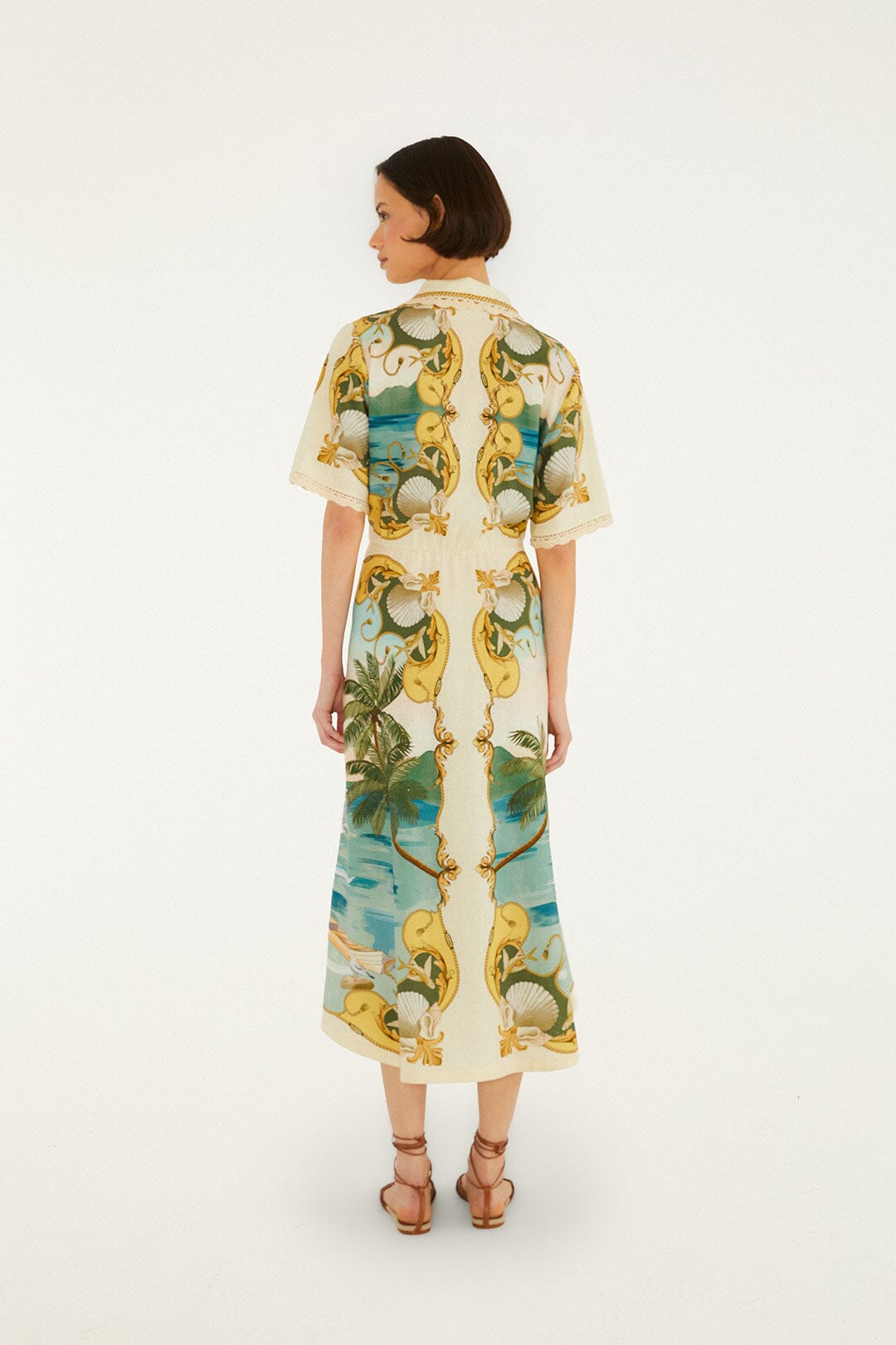 Royal Sea Multicolour Midi Dress