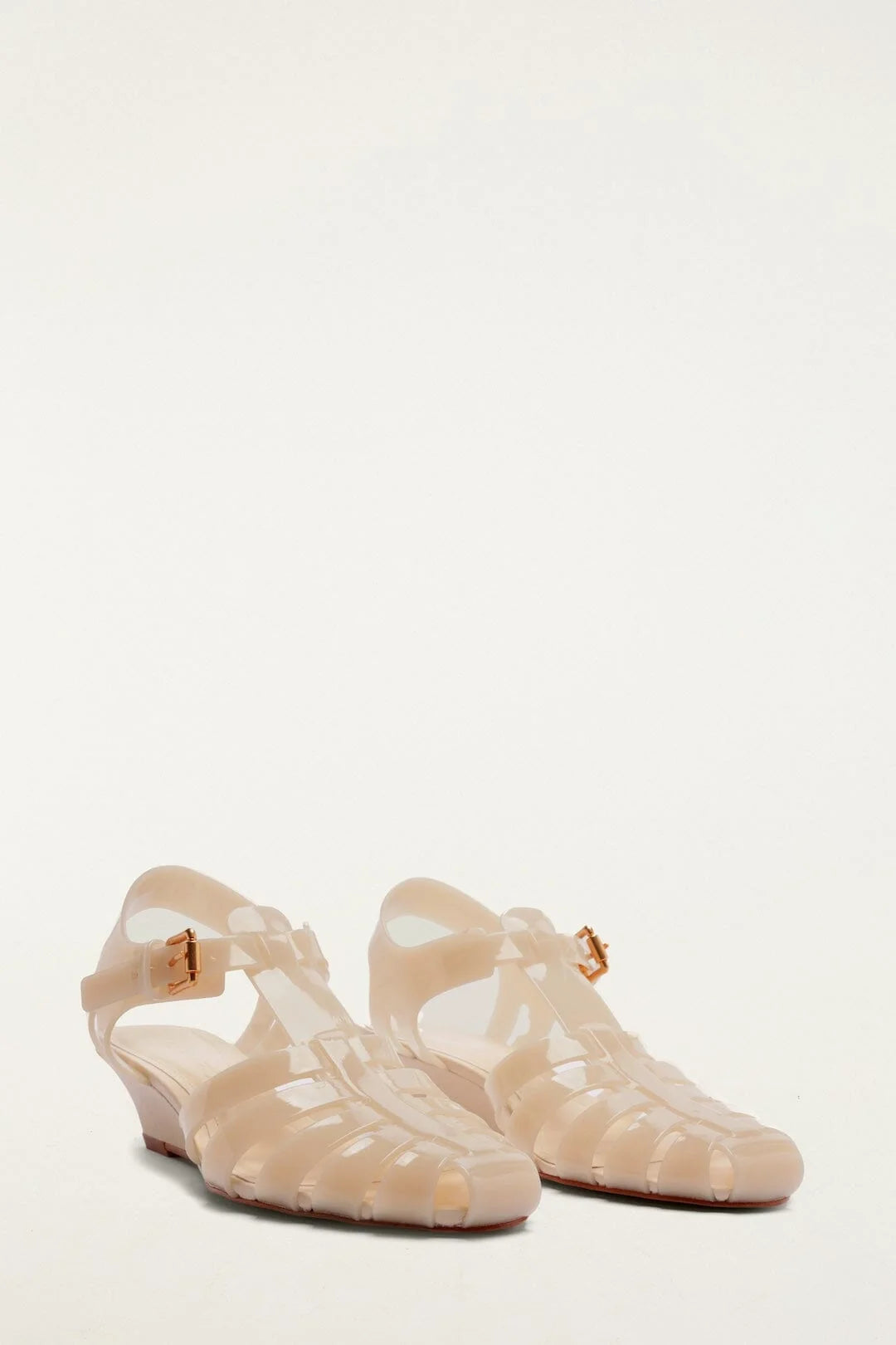 Fisherman Jelly Wedge Sandal in Ivory