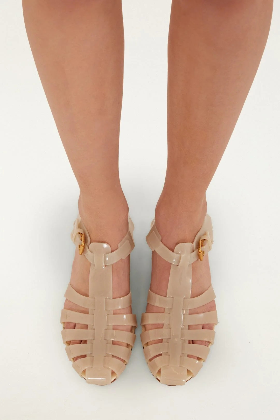 Fisherman Jelly Wedge Sandal in Ivory