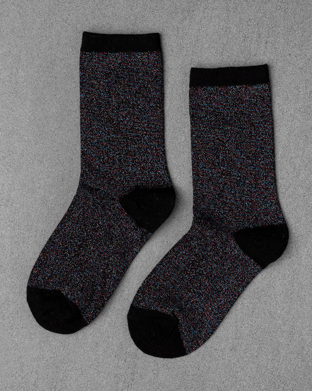 Glitter Socks in Black Disco
