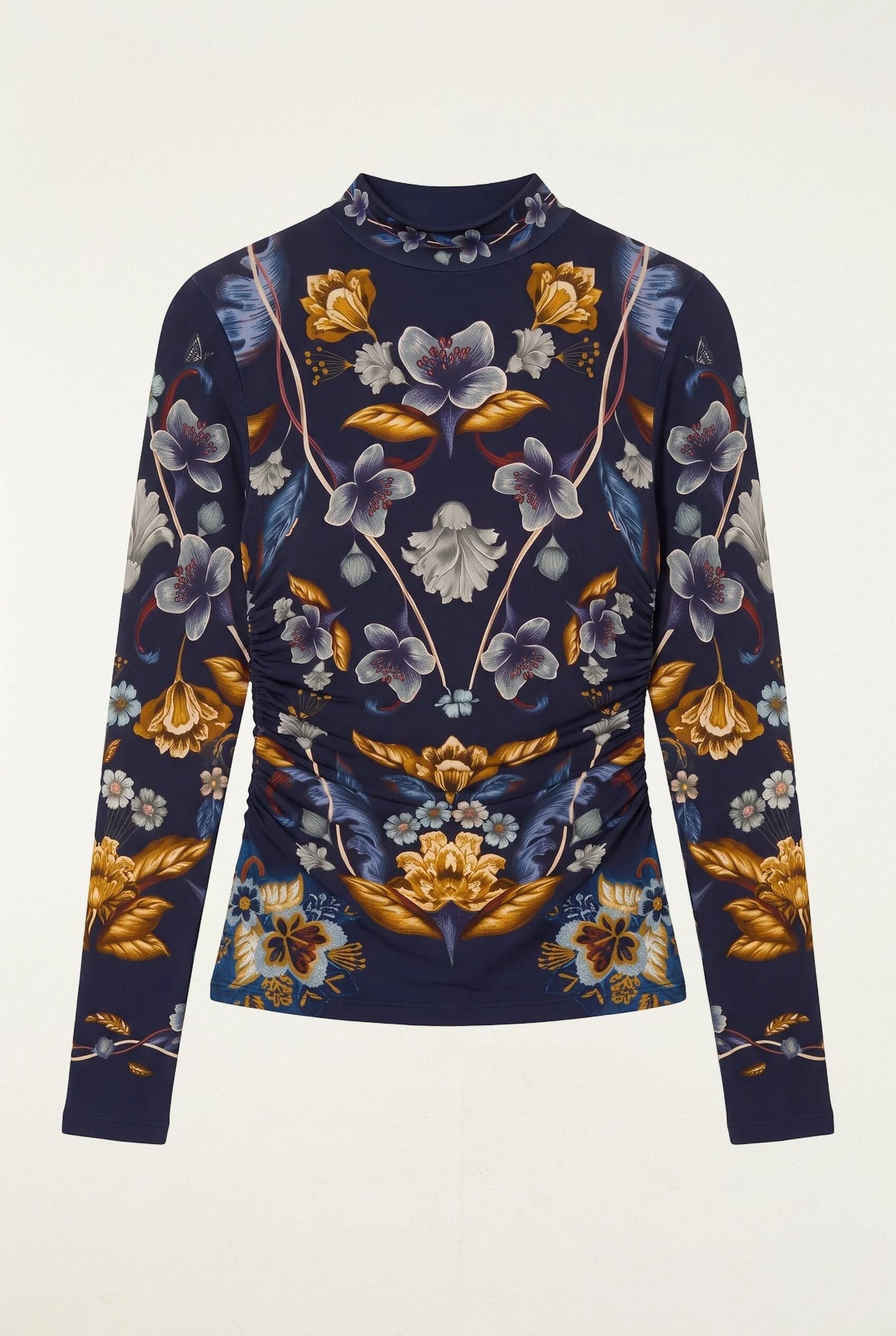 Golden Nature Long Sleeve Jersey Blouse