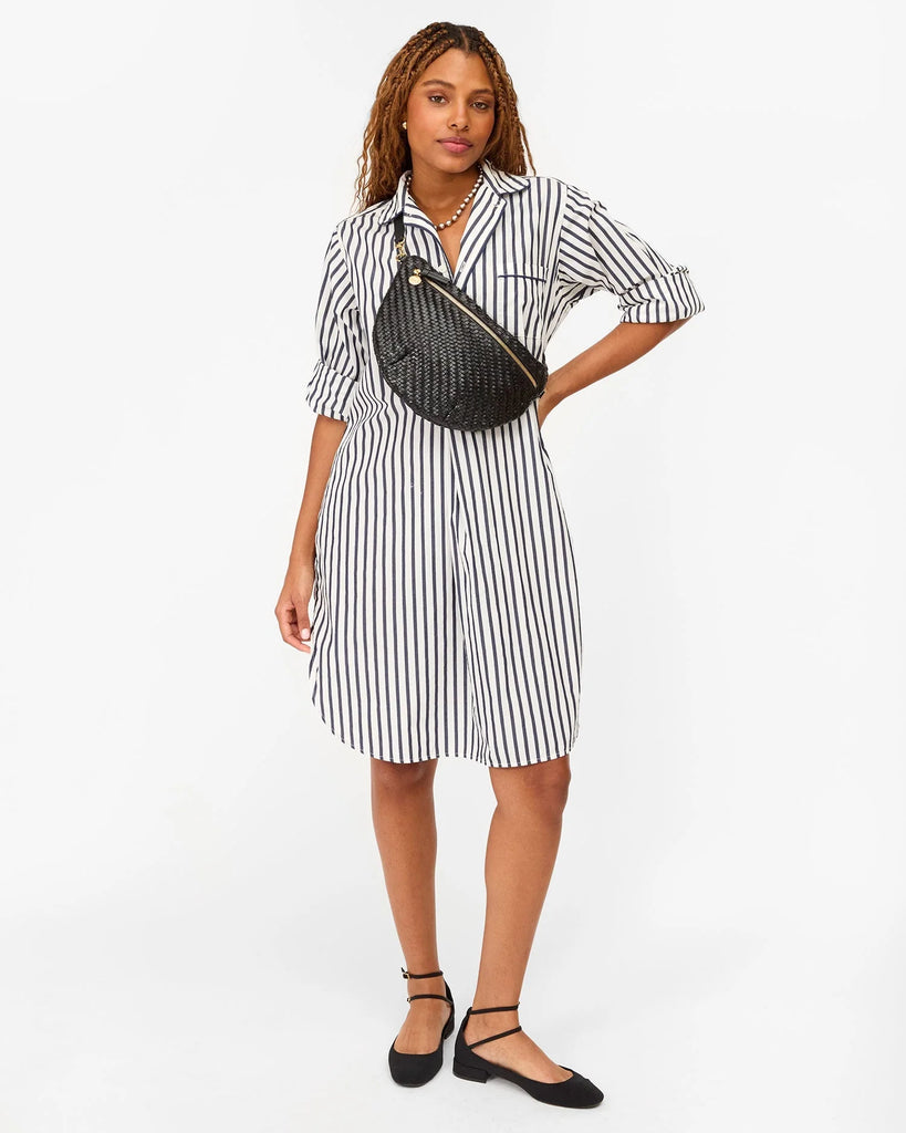 Grande Fanny in Black Woven Zig-Zag