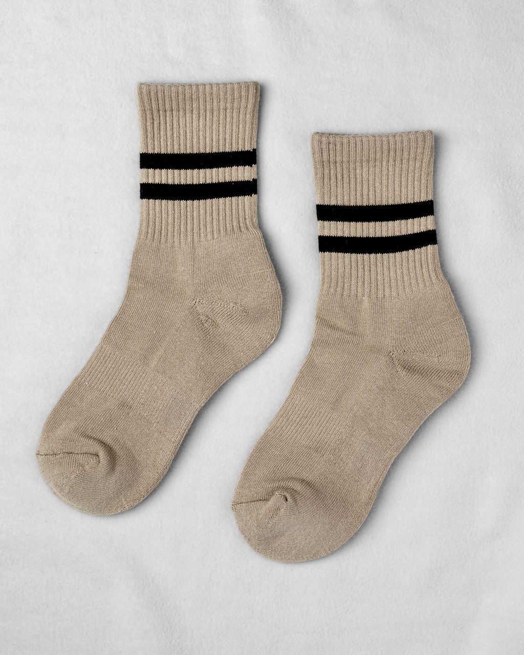Gym Socks in Mocha Stripe