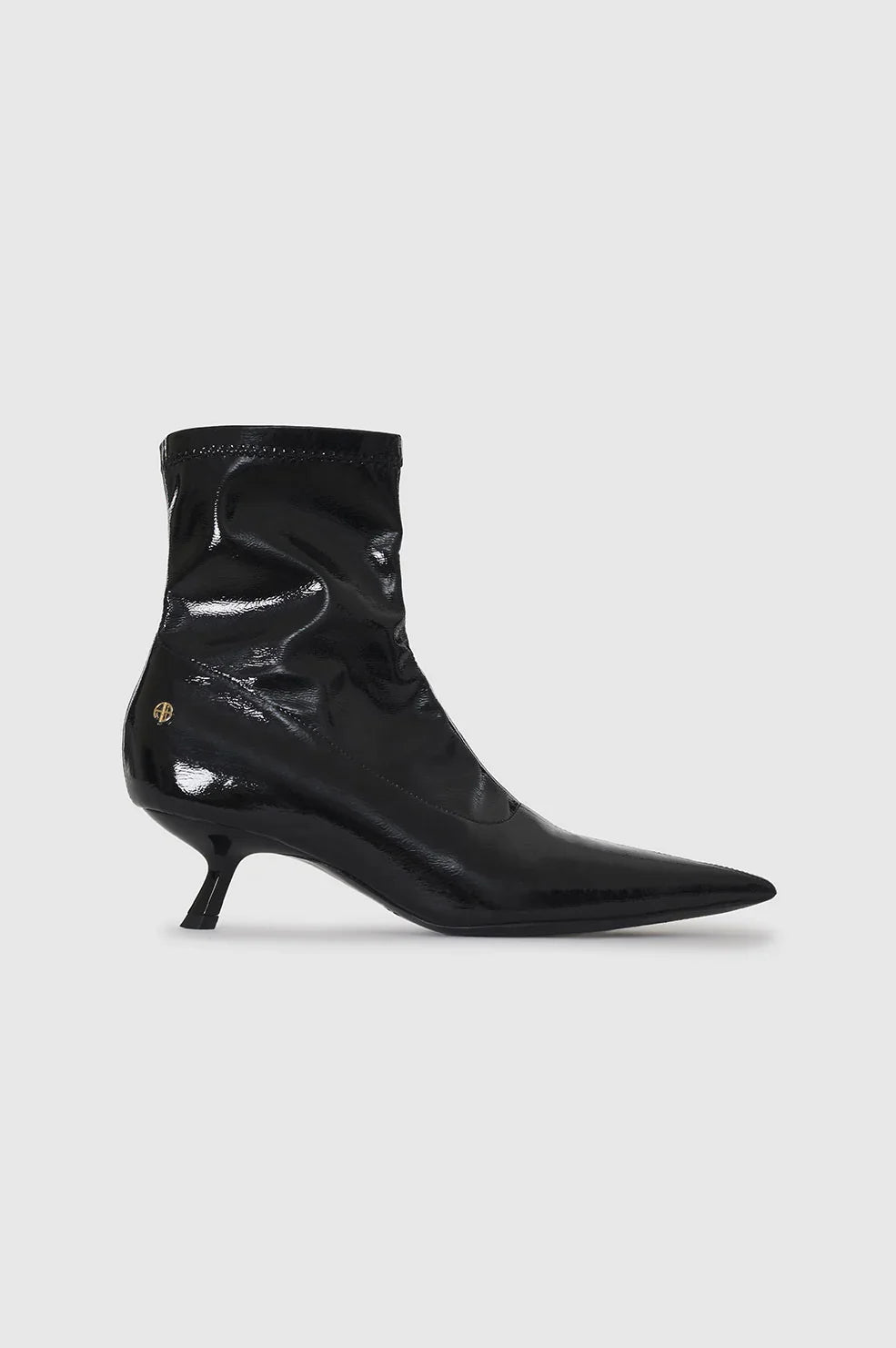 Hilda Boots in High Shine Black