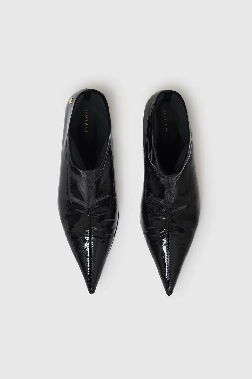 Hilda Boots in High Shine Black
