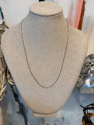 Leah Necklace | 10k White Gold | 18"