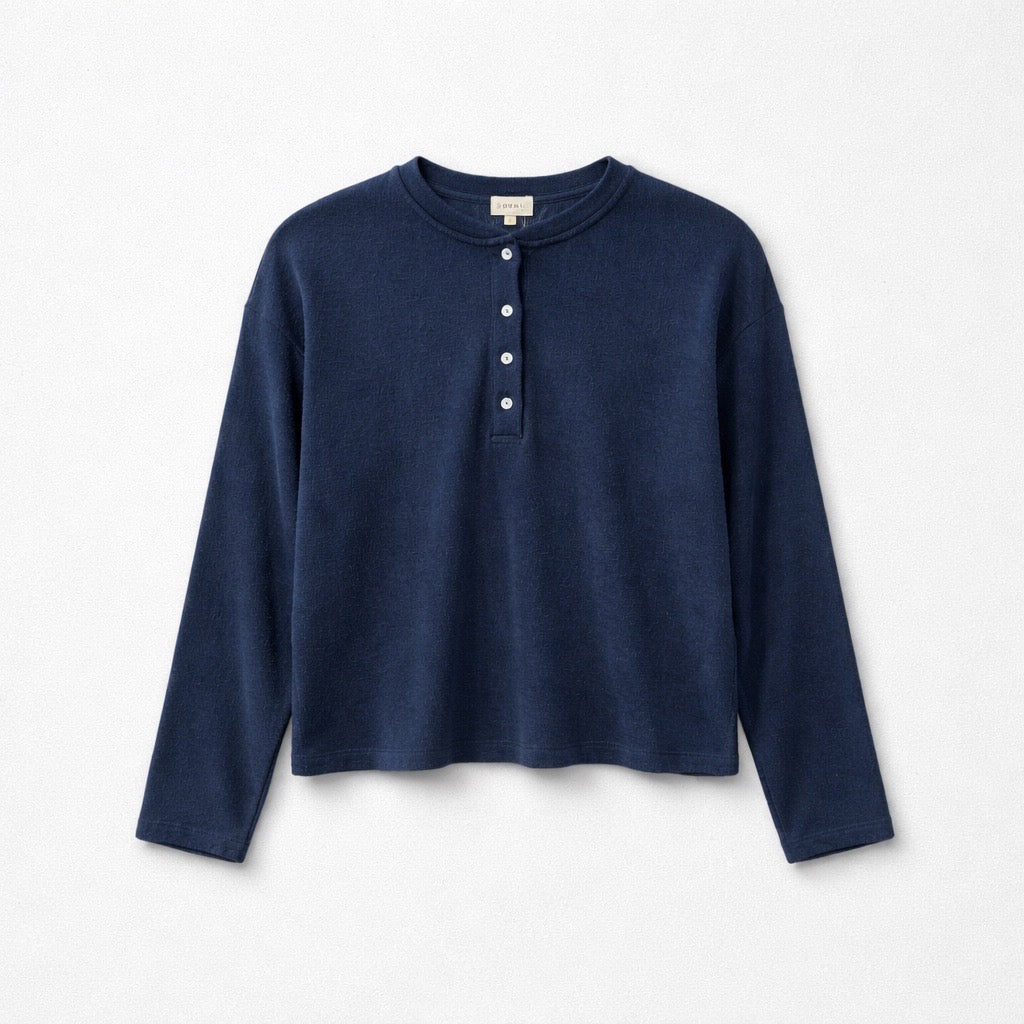 Sweater Henley in Navy