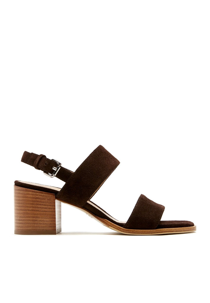 Jaylen Suede Sandal in Brunette