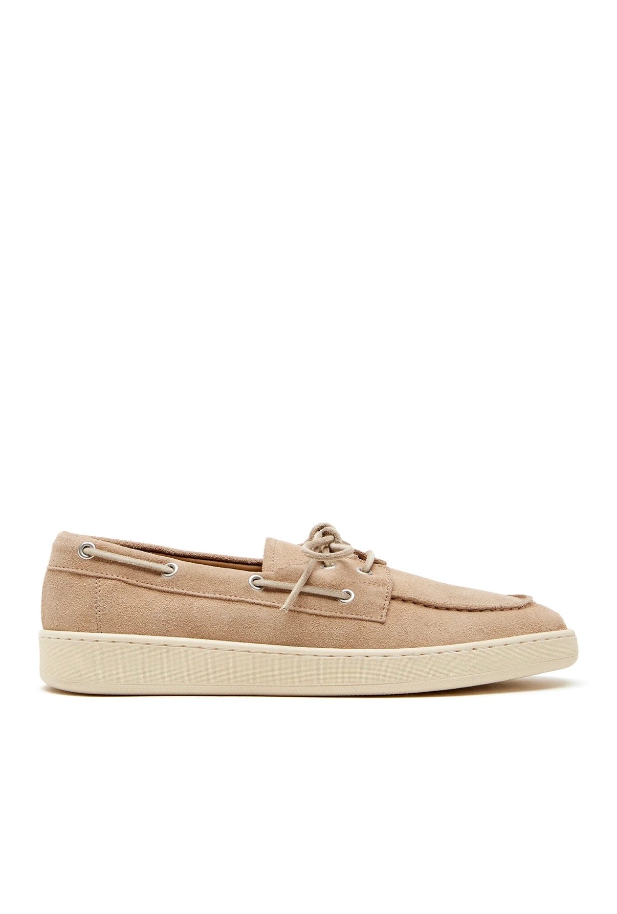 Thatcher Suede Boat Shoe in Champagne