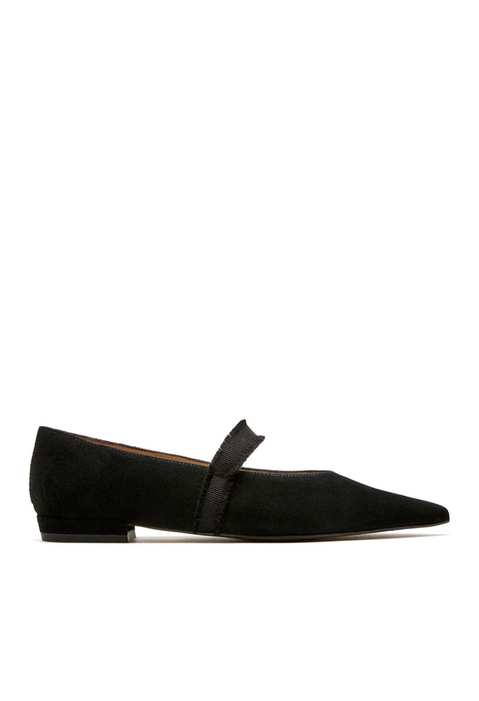 Journey Suede Flat in Black