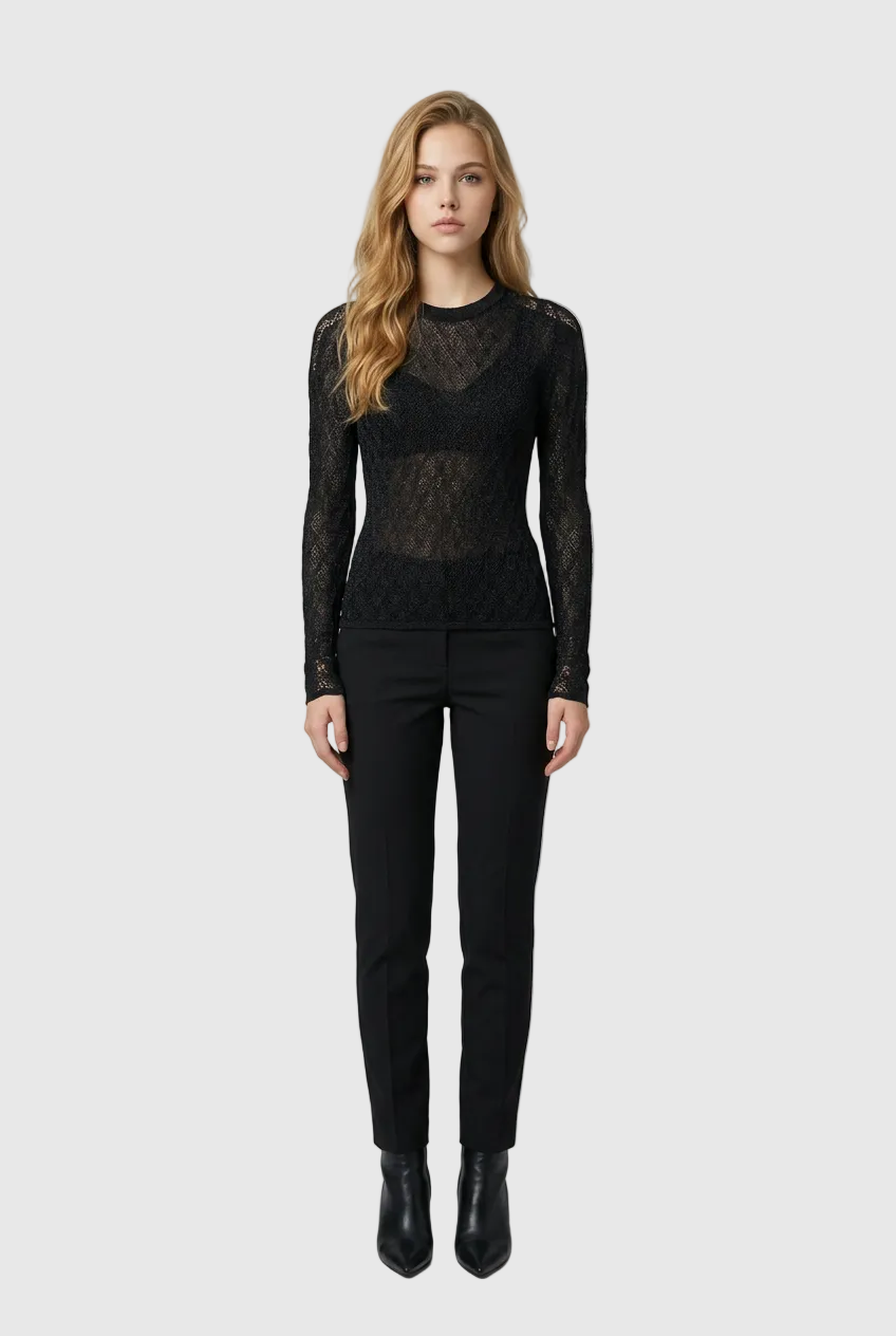 Lunaire Knit Top in Noir