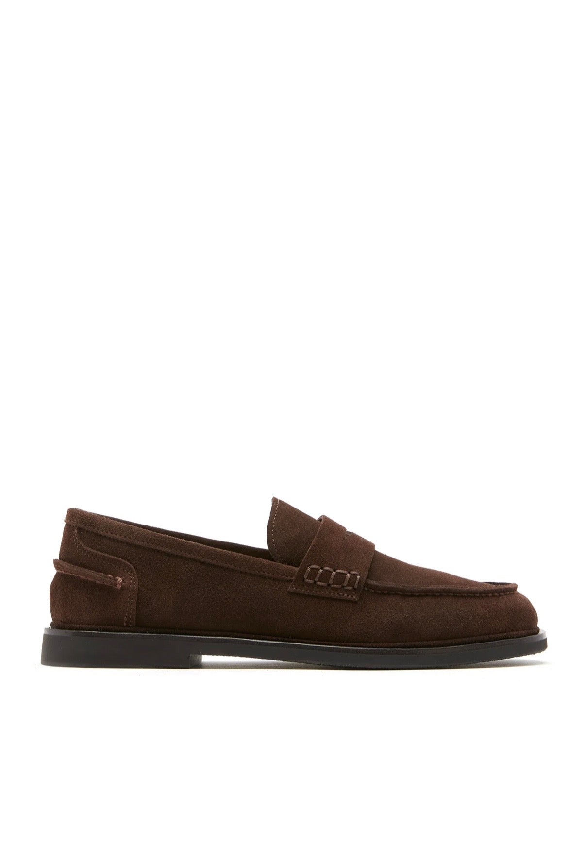 Magnetic Shearling Lined Suede Loafer in Brunette
