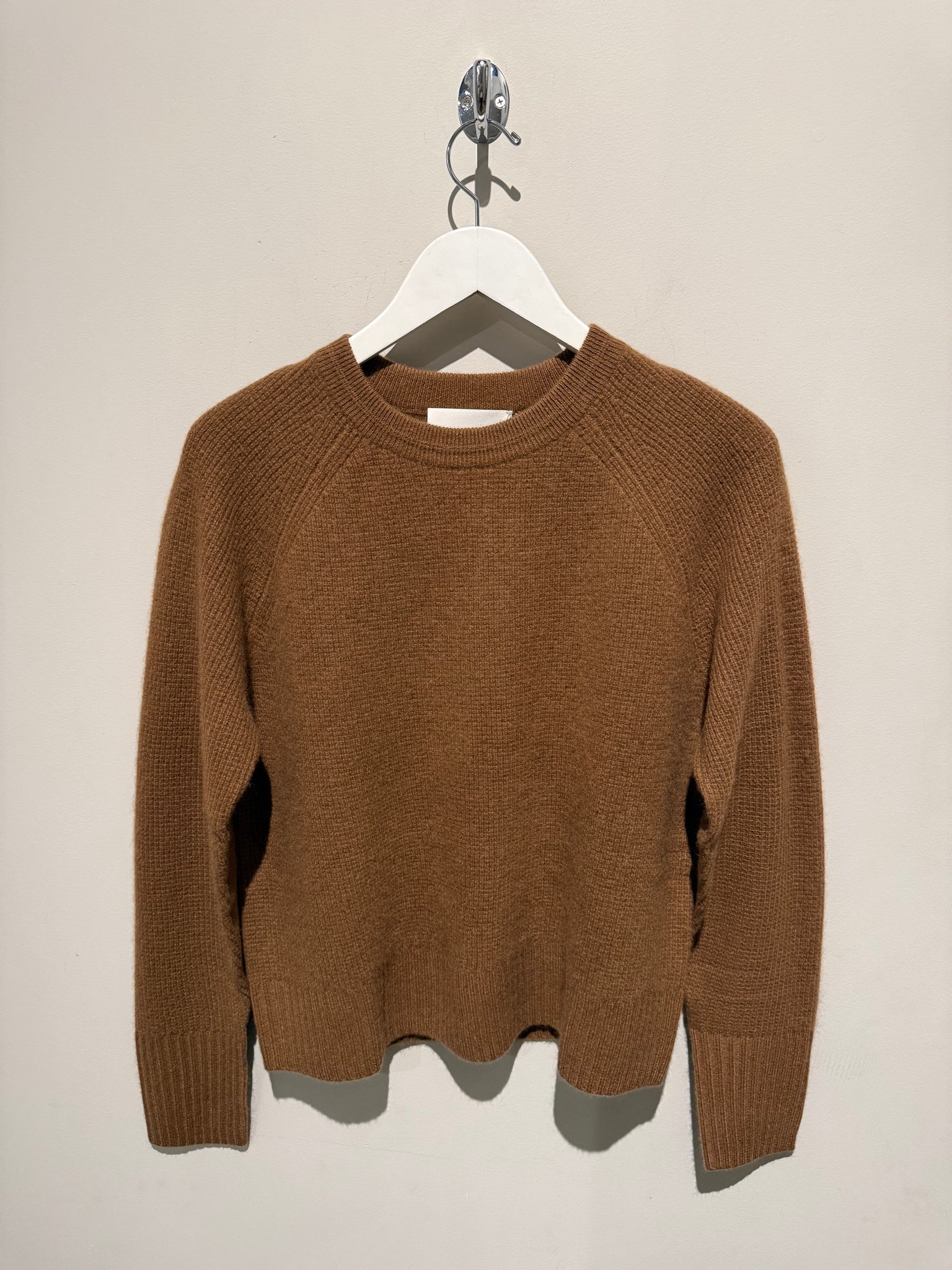 Cashmere Waffle Sweatshirt in Cedarwood