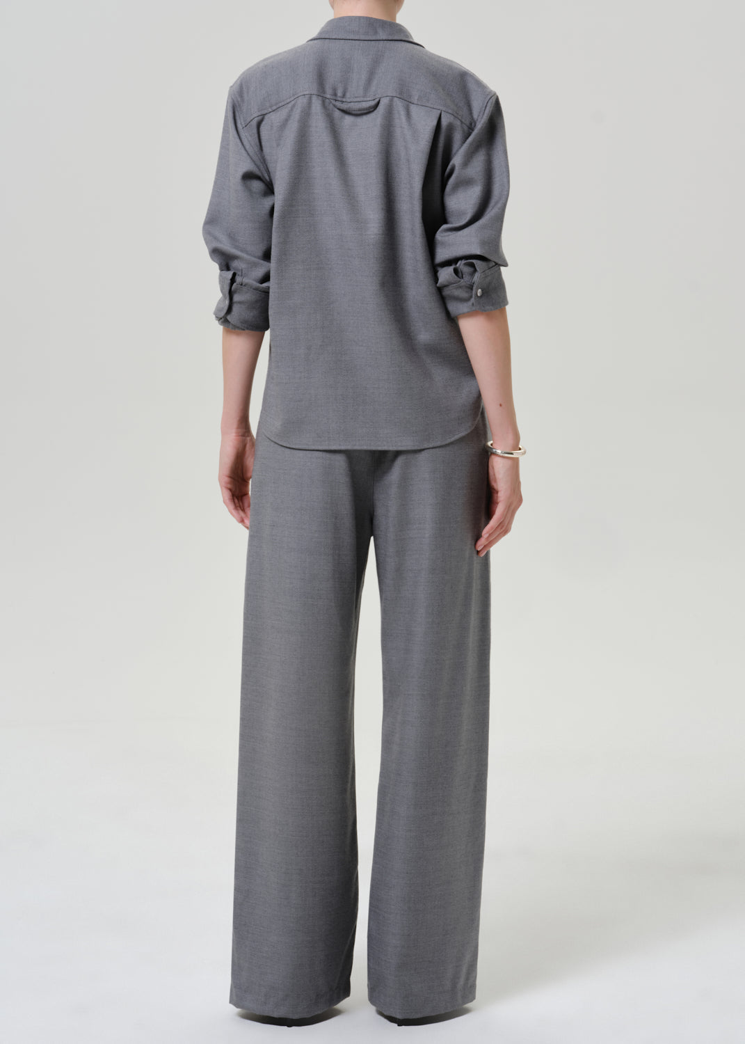 Ines Italian Virgin Wool Trouser in Gris