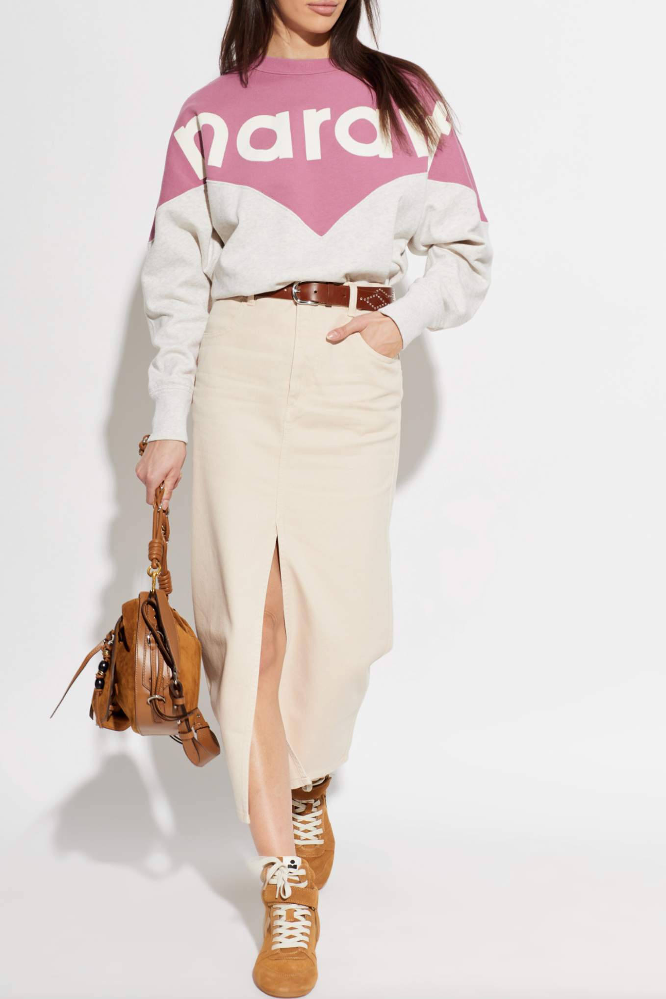 Houston Sweatshirt in Mauve Mist/Ecru