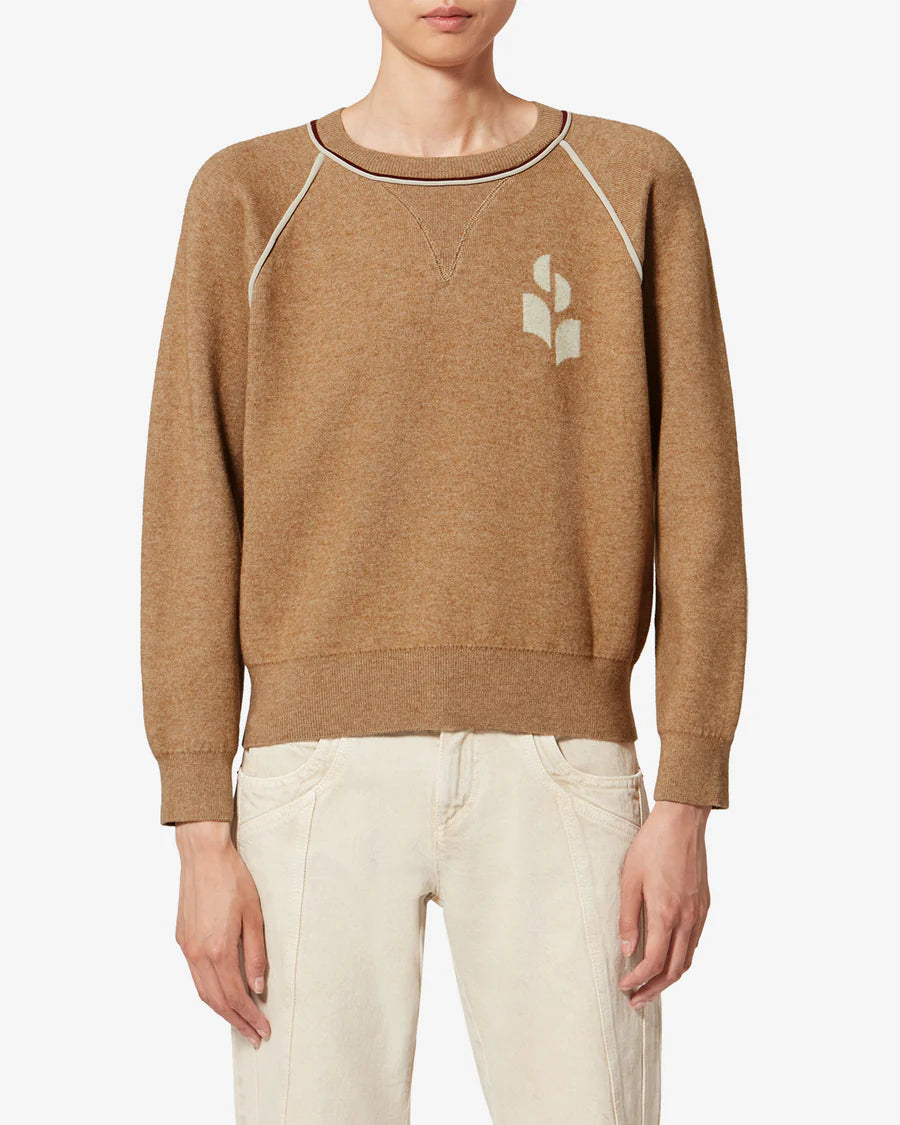 Loriby Pullover in Camel/LightGrey
