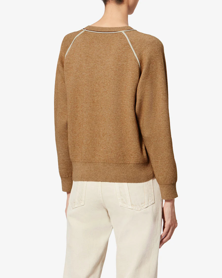 Loriby Pullover in Camel/LightGrey