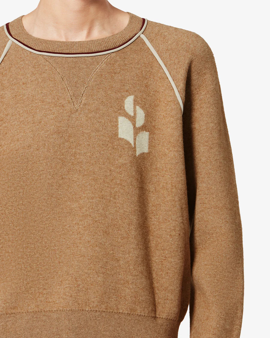 Loriby Pullover in Camel/LightGrey