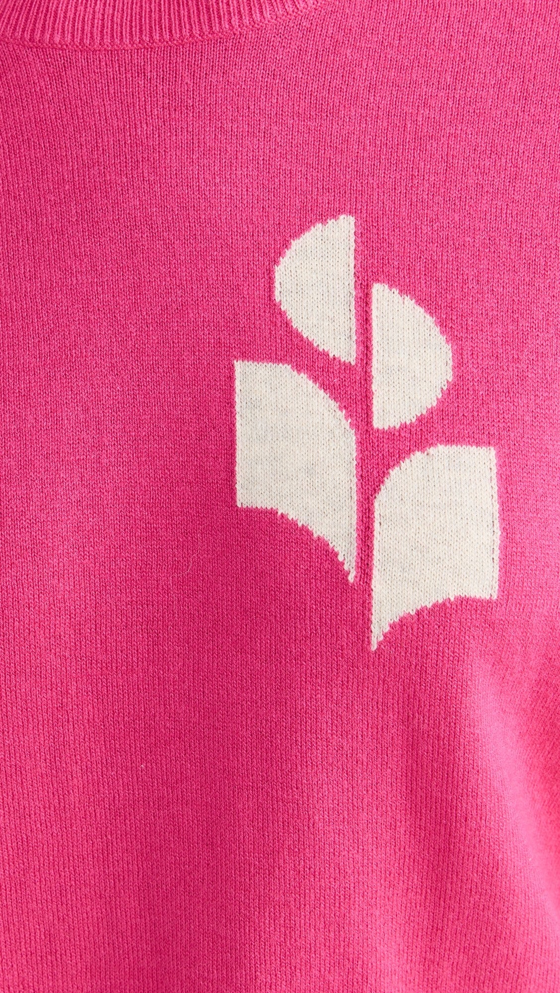 Marisans Logo Sweater in Mixed Cotton in Orchid