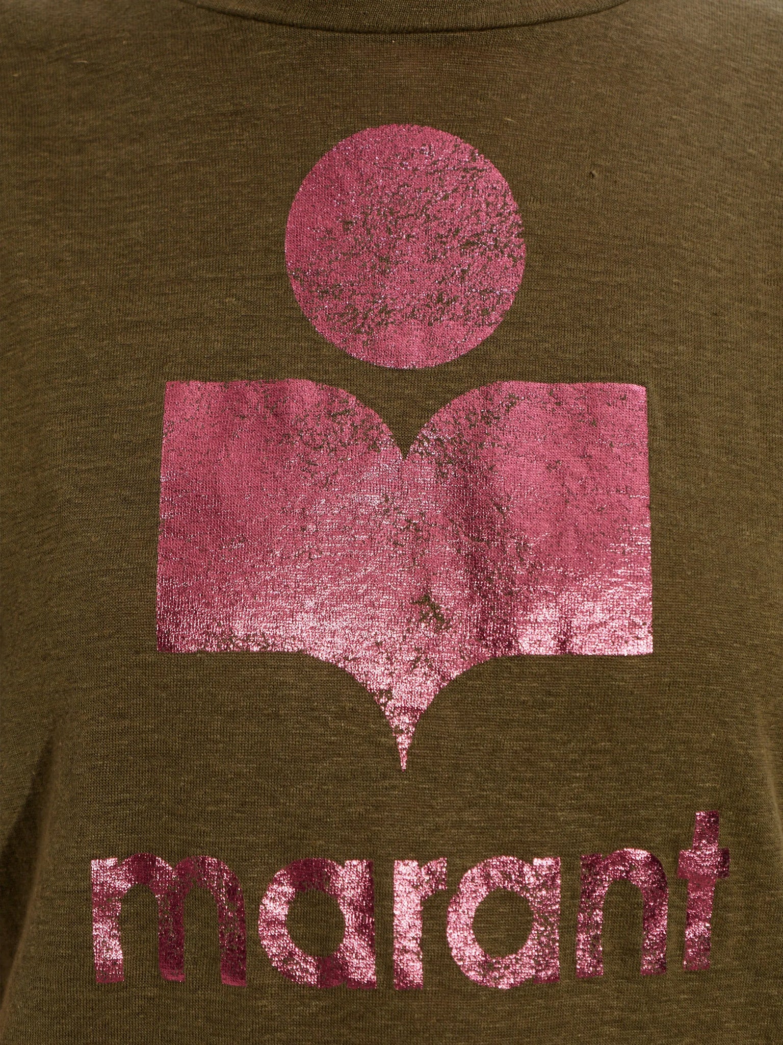Zewel Tee Shirt in Khaki/Pink