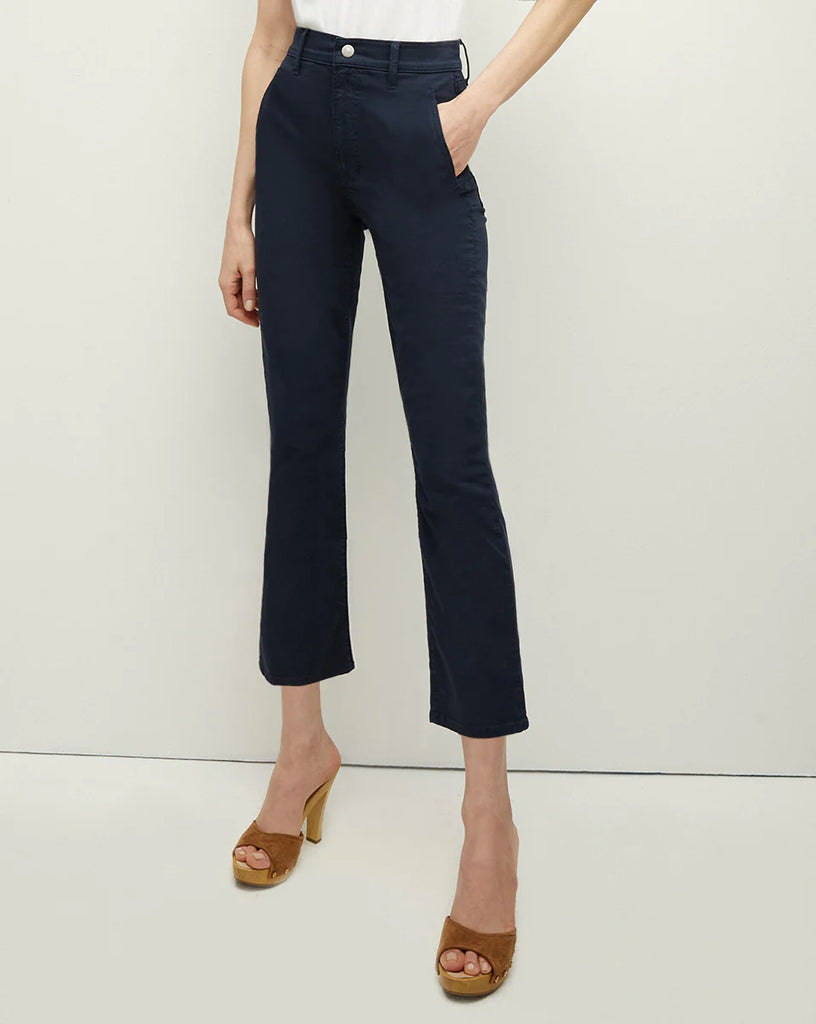 Carly Kick-Flare Pant with Slant Pockets in Navy