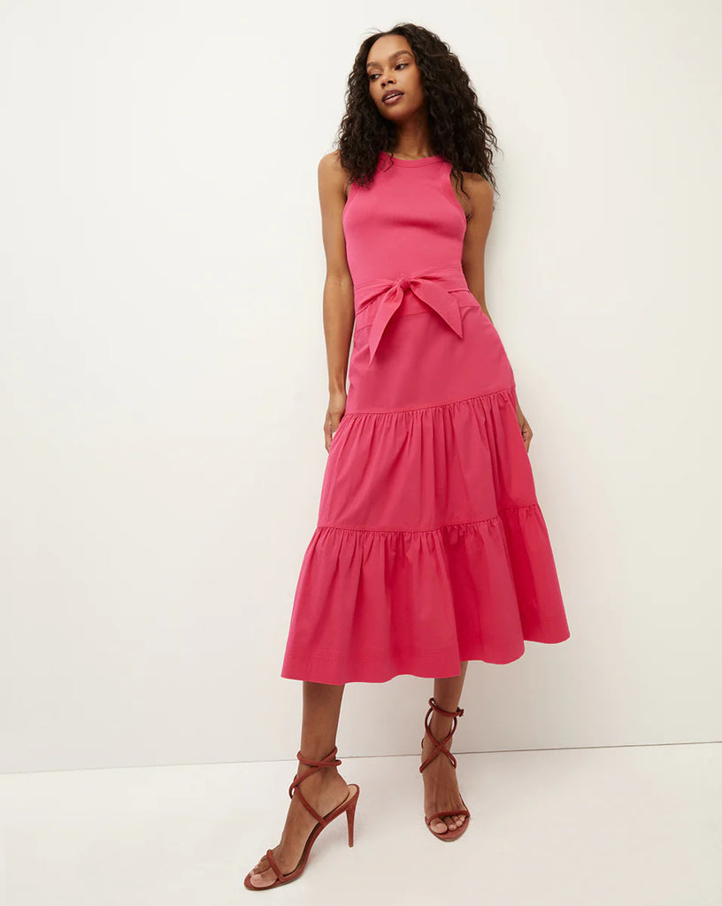 Austyn Tiered Dress in Fuchsia