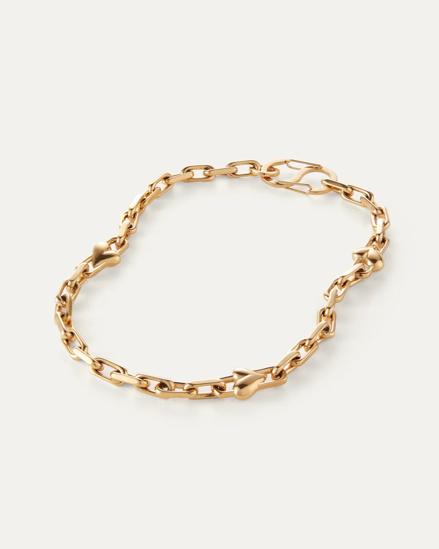 Art Heart Chain Necklace in Gold