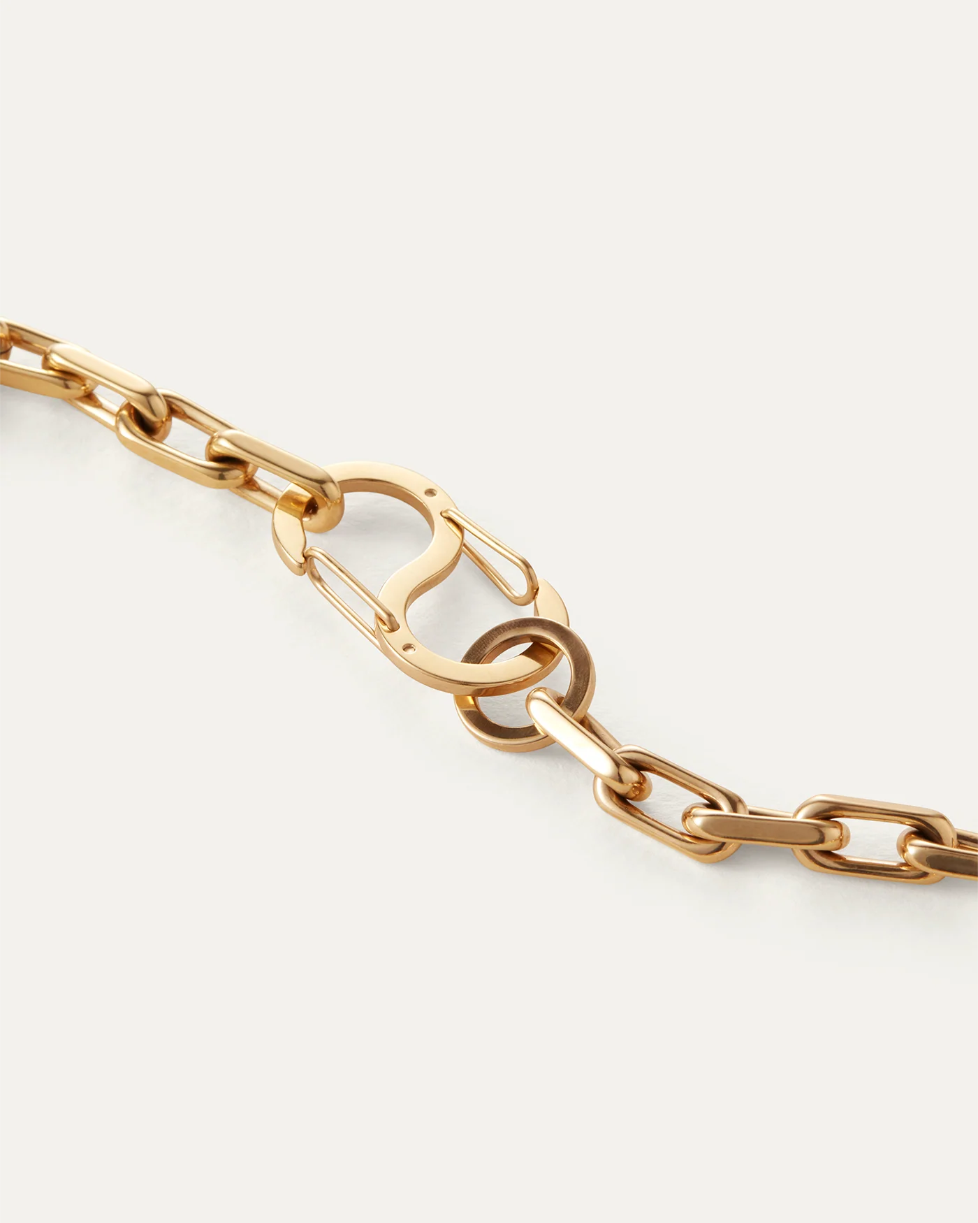 Art Heart Chain Necklace in Gold