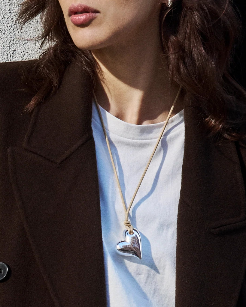 Art Heart On A String Necklace