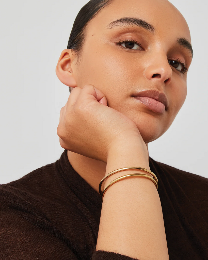 Dane Bangle Set 2-Pack in Gold