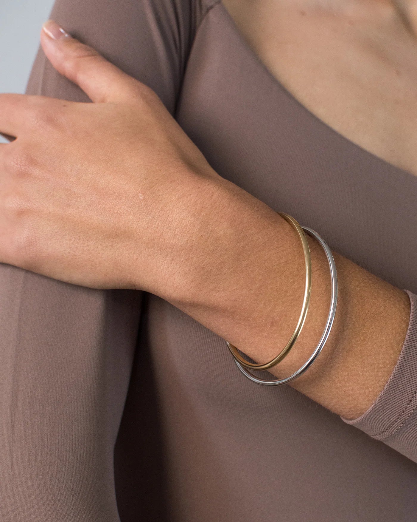 Dane Bangle Set 2-Pack in Two-Tone