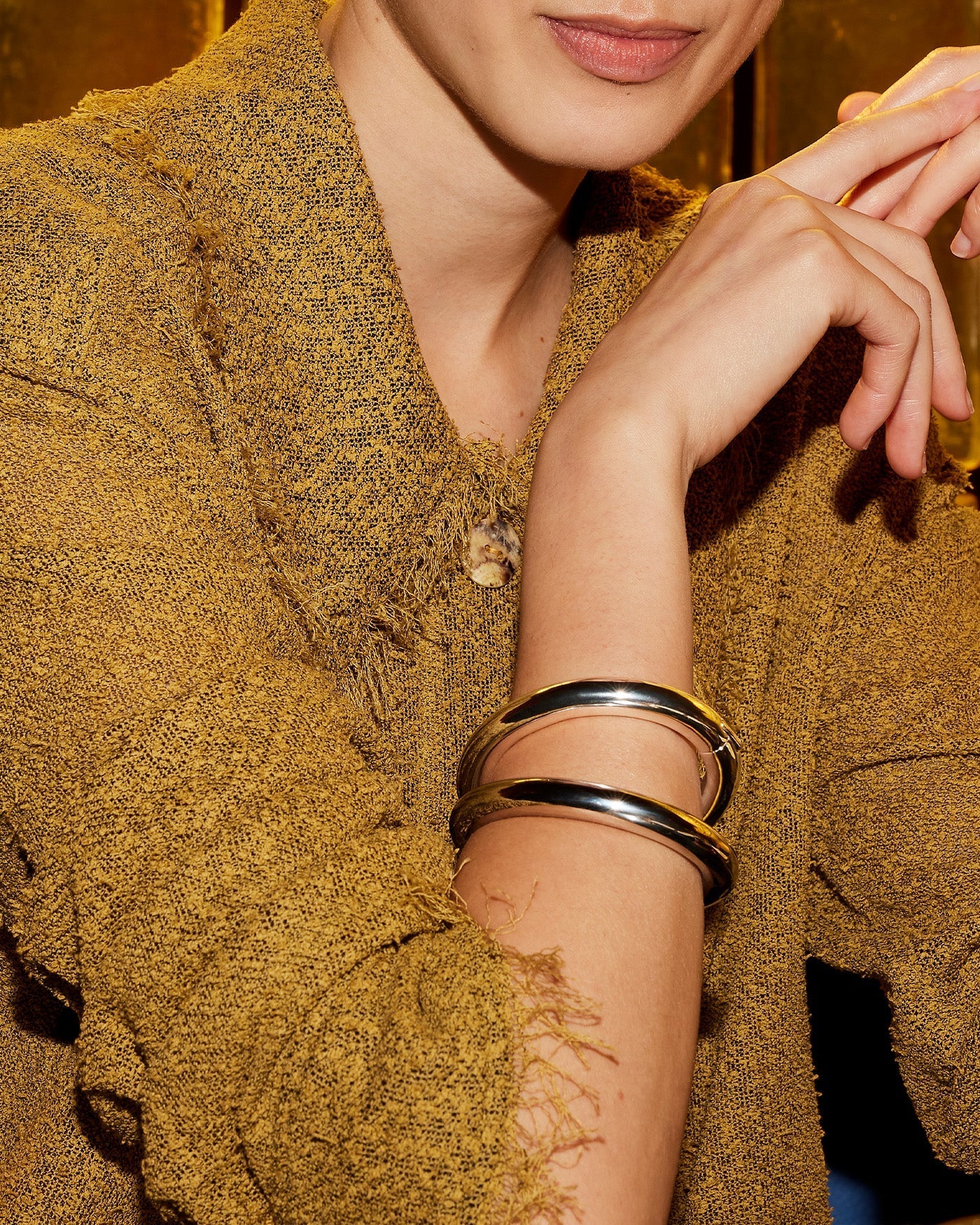 Gia Mega Bangle in Silver
