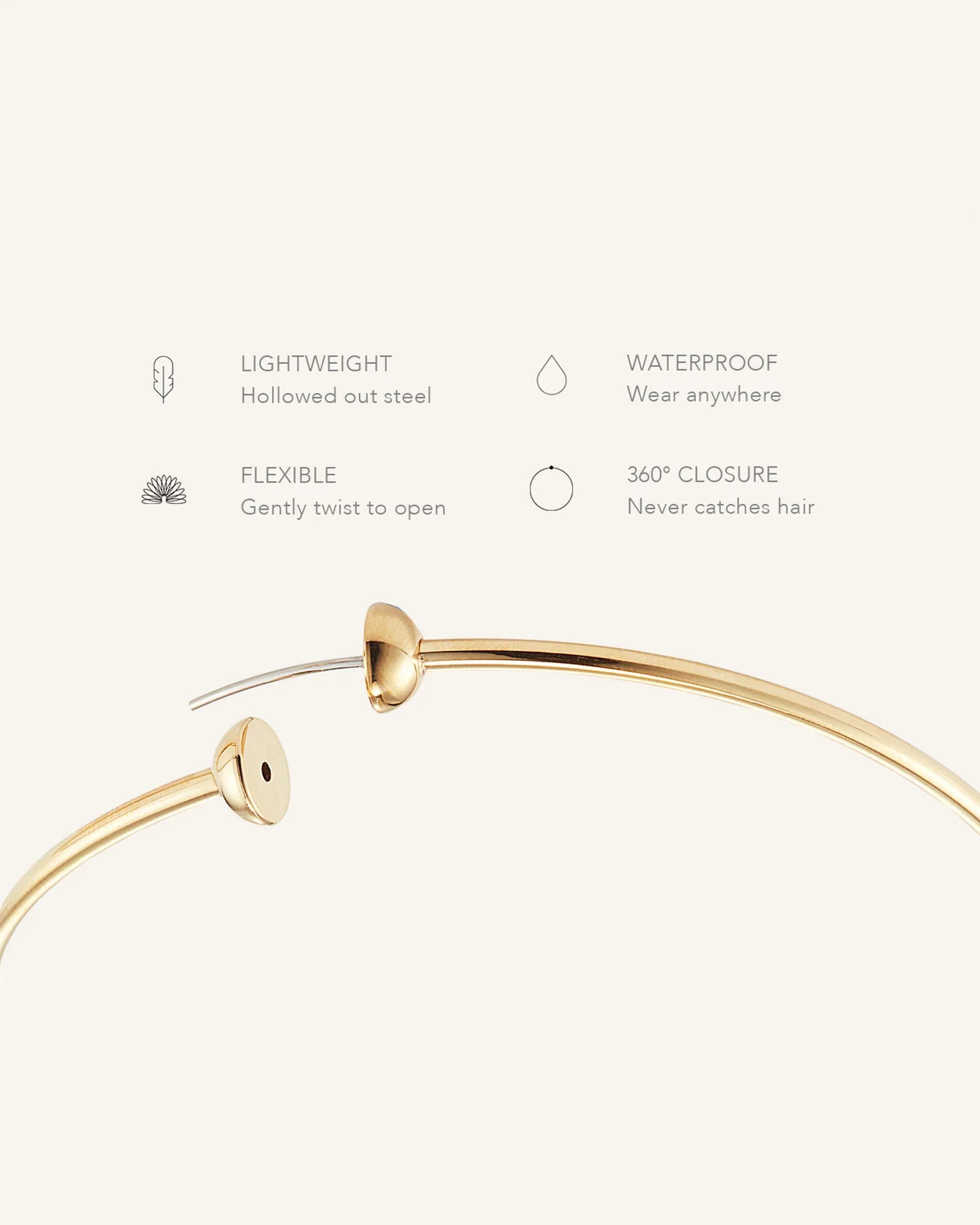 Icon Hoops Small in Gold