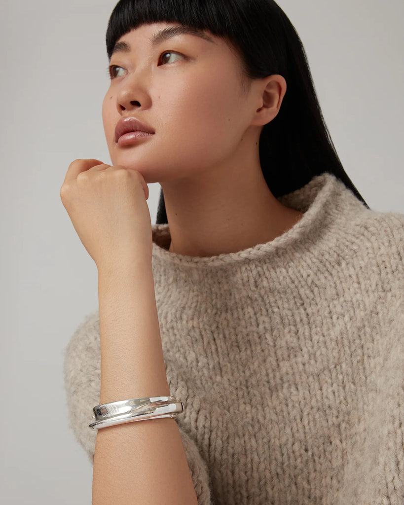 Lennon Bangle in Silver