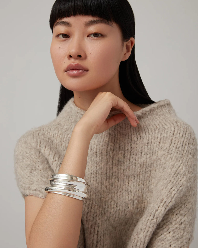 Lennon Mega Bangle in Silver