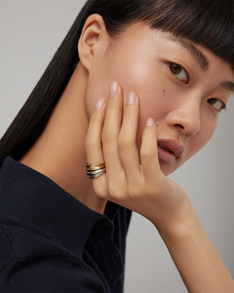 Lennon Ring Set in Two-Tone