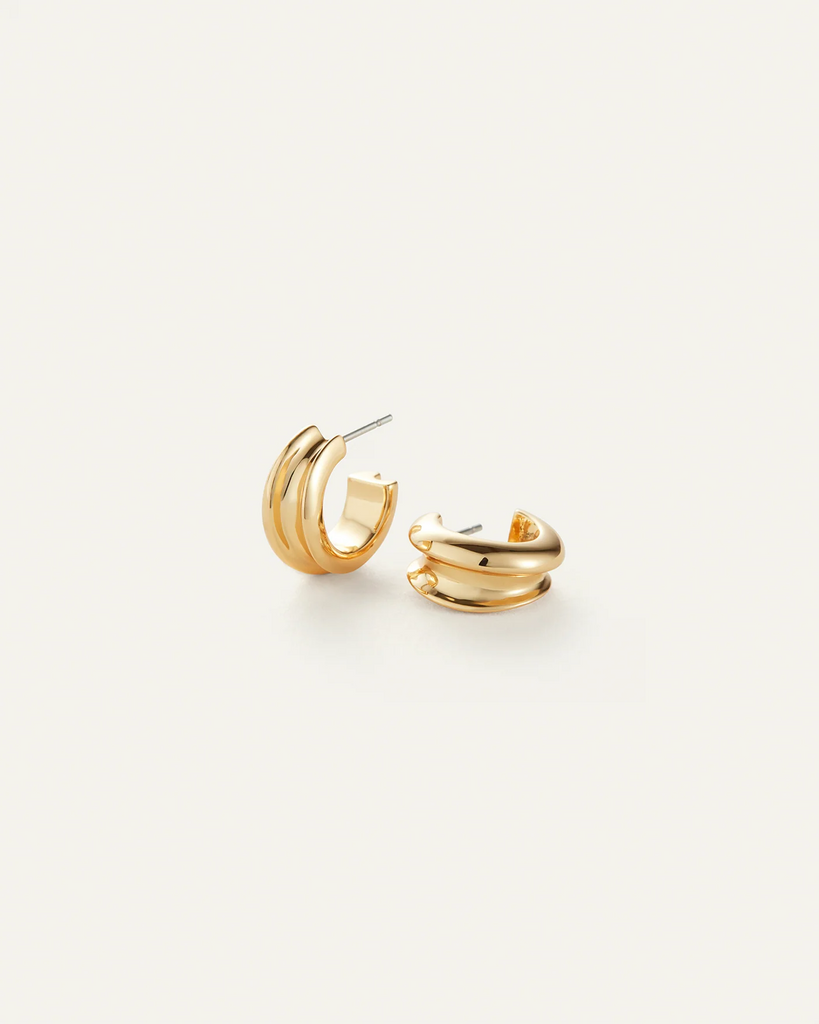 Mini Lennon Hoops in Gold