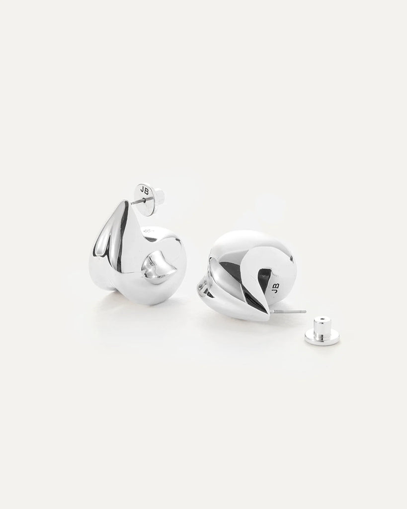 Paige Puff Earrings Silver