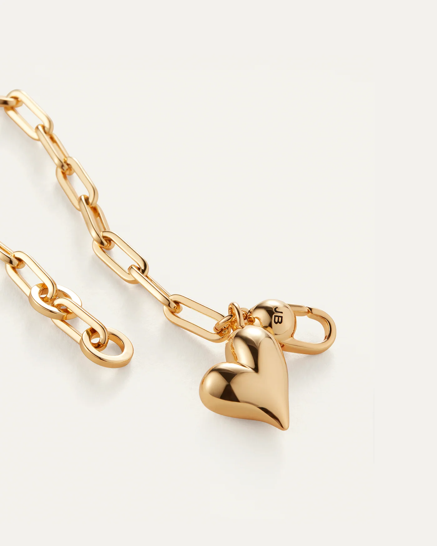 Puffy Heart Bracelet in Gold