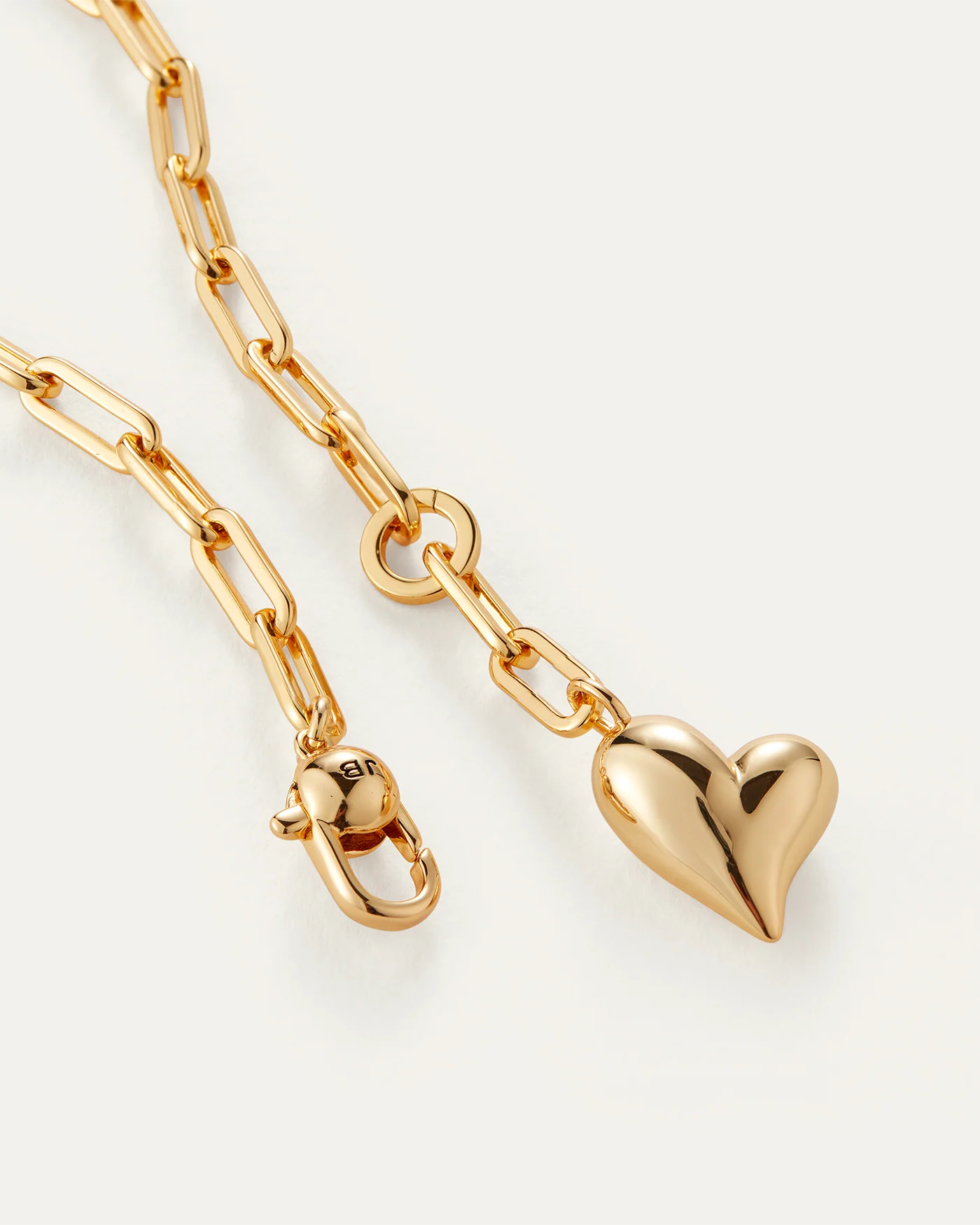Puffy Heart Necklace in Gold