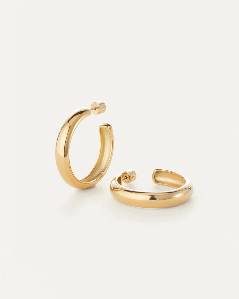 Staple Hoops Large in Gold